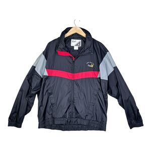 Vintage Staff By Wilson Windbreaker Jacket Mens 2XL Golf Colorblock 90s Hooded